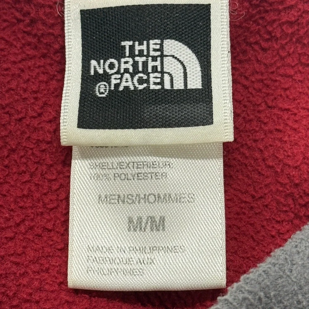 The North‎ Face Fleece Crew Neck Pullover Mens Medium Sleeve Pocket Red